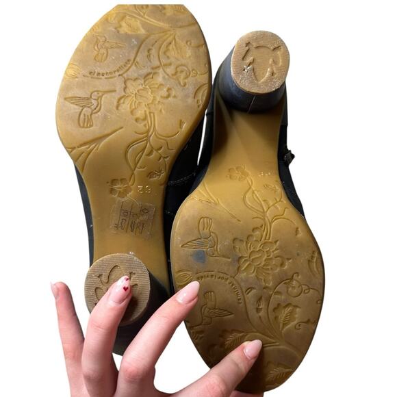 El Naturalista Women's N472 Colobri Navy Blue leather Heeled Ankle Boots Size 39 - Picture 5 of 7